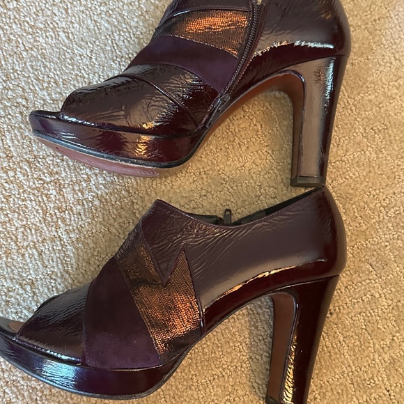 Chie Mihara Purple Open Toe Booties Size 39 - Picture 3 of 7